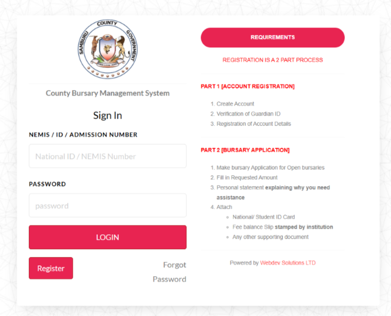 County & Constituency Bursary Management System